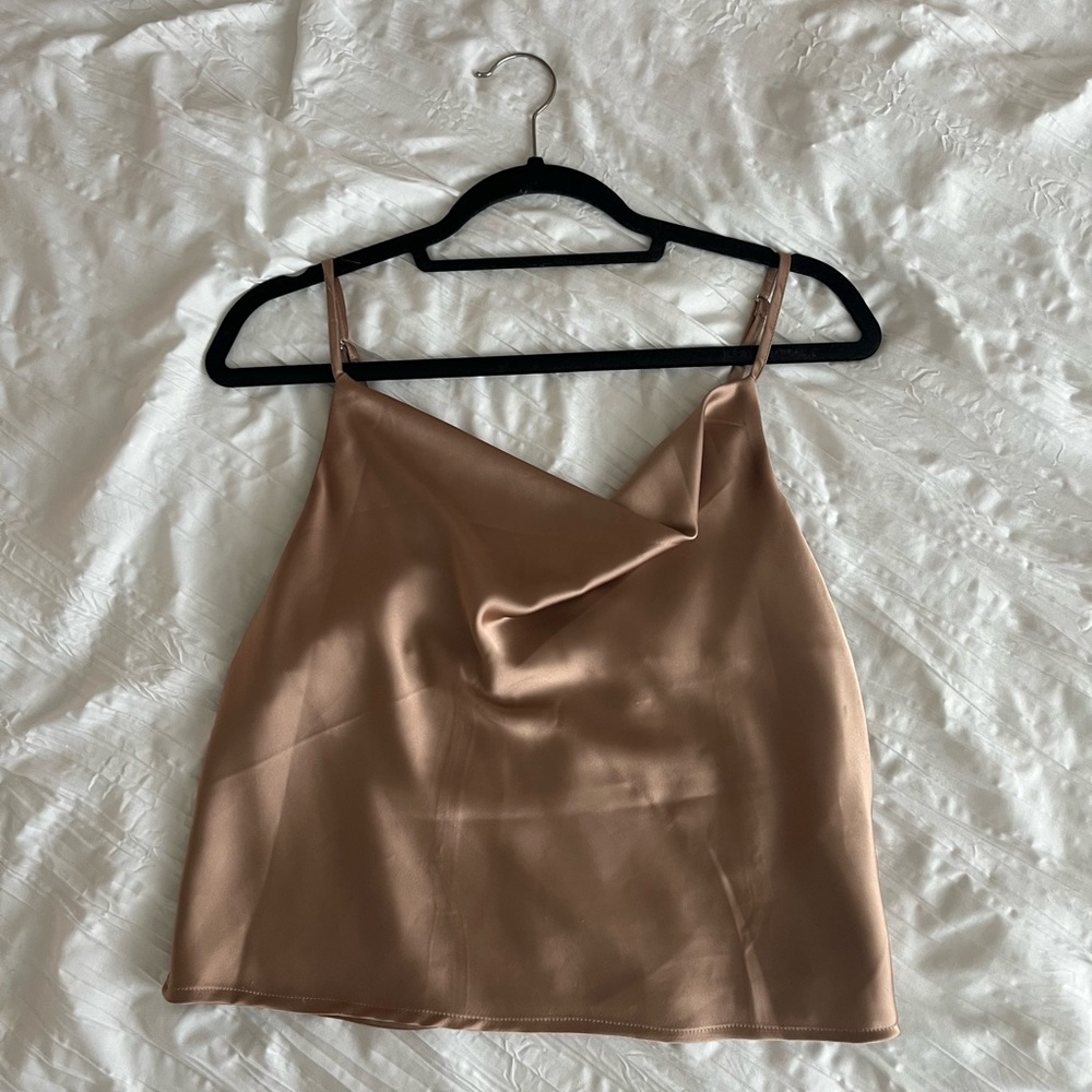 Silk Cowl Neck Tank